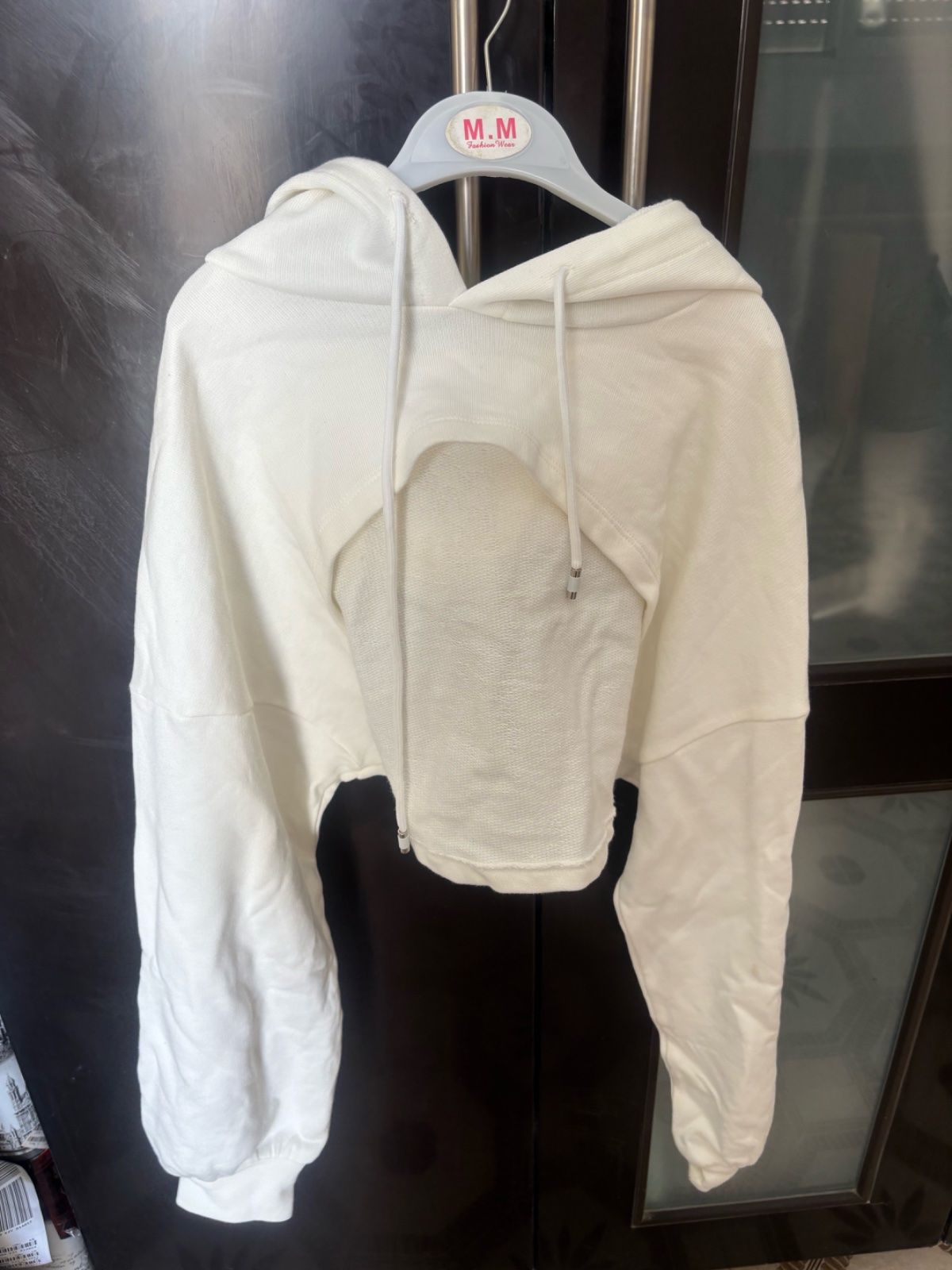 Sweat à capuche blanc