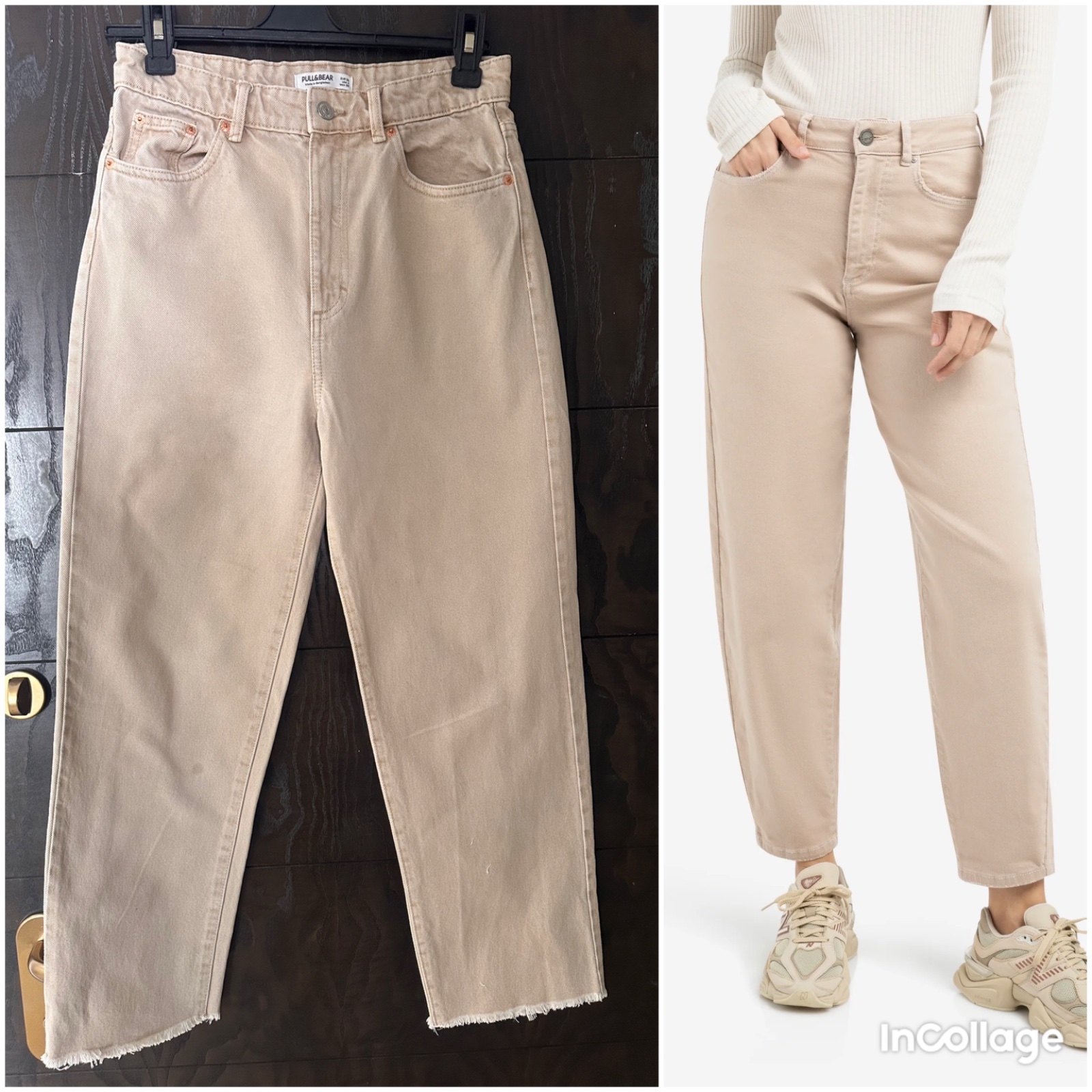 High waist jean en beige PULL AND BEAR !!