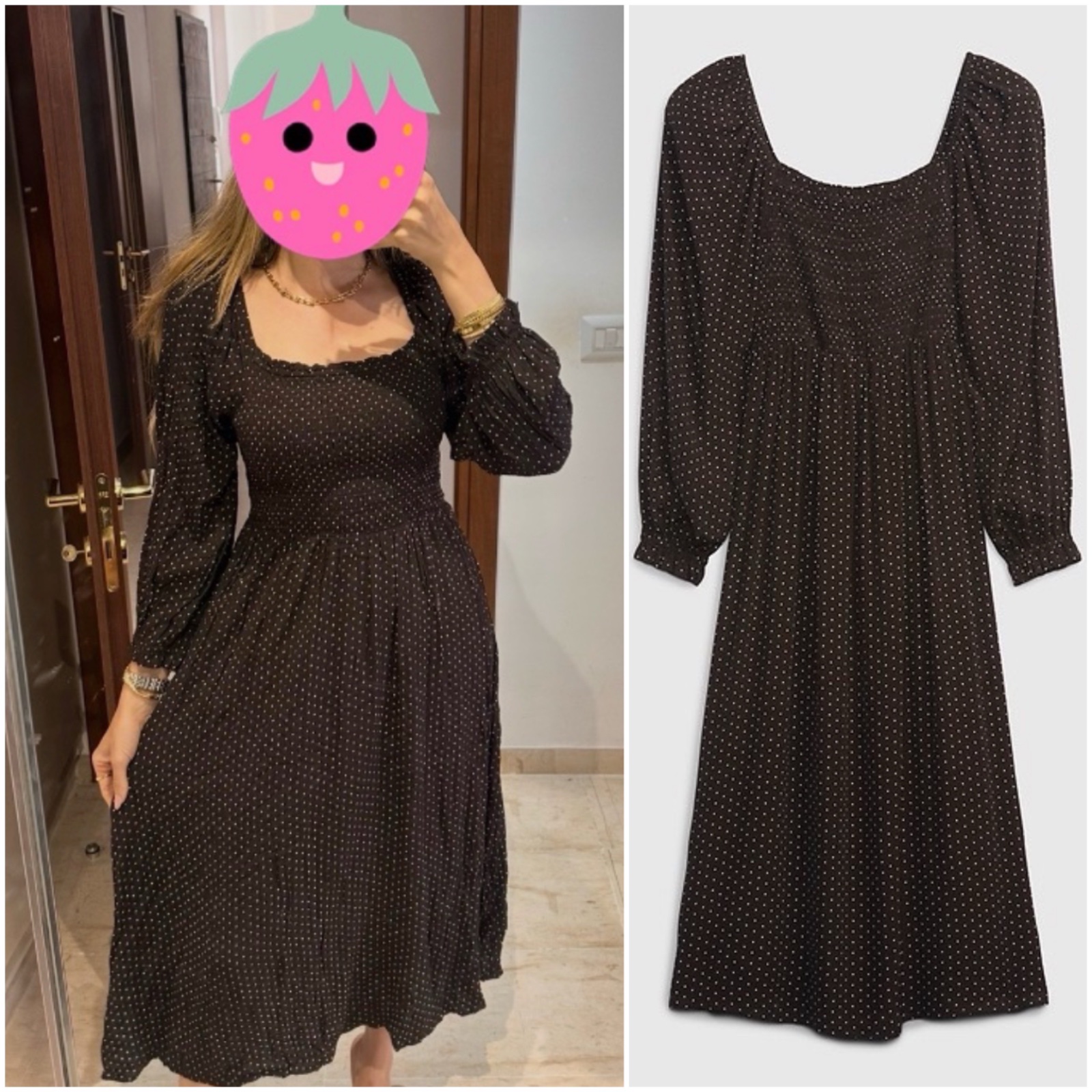 Magnifique robe marron polkadots 