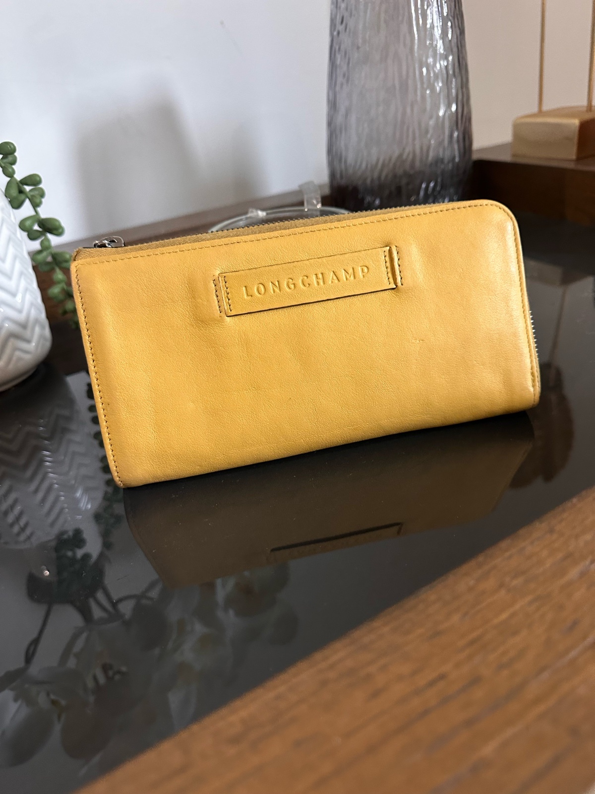 Butter yellow portfeuille Longchamps authenti!que 