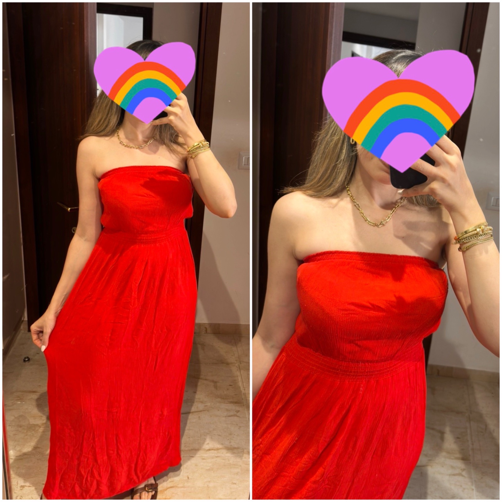 Robe bustier orange 
