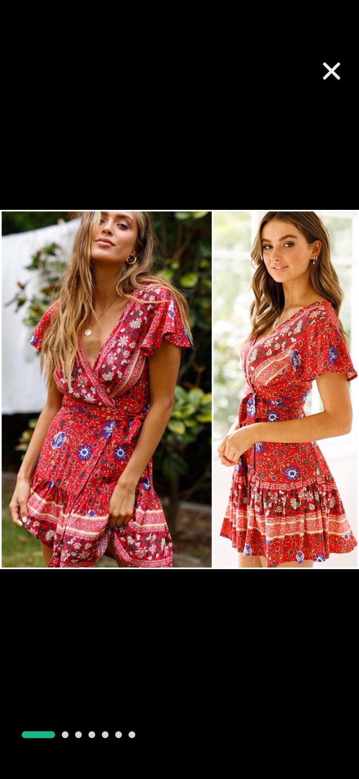 Petite robe portfeuille a fleurs 
