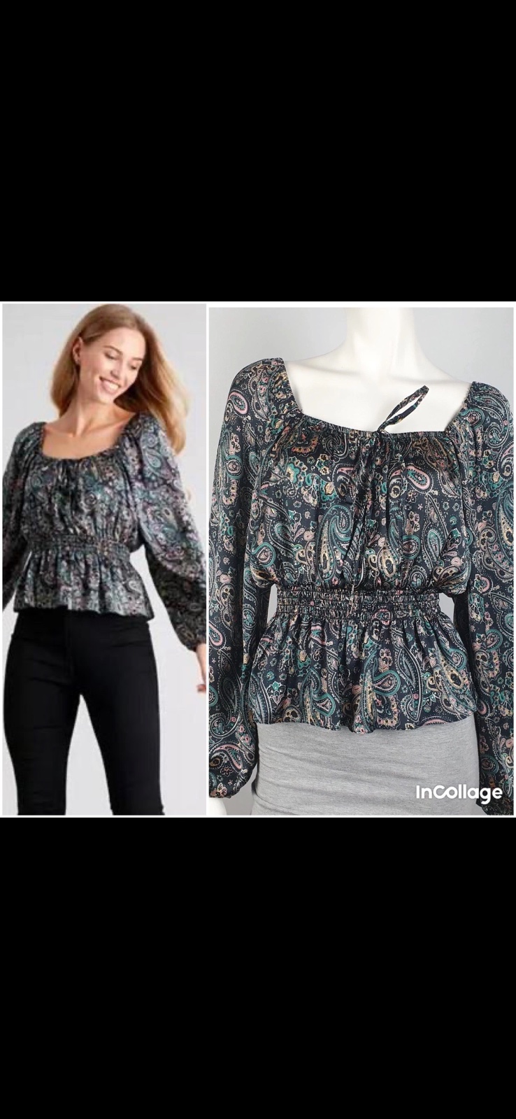 Chemise satinee a col carré