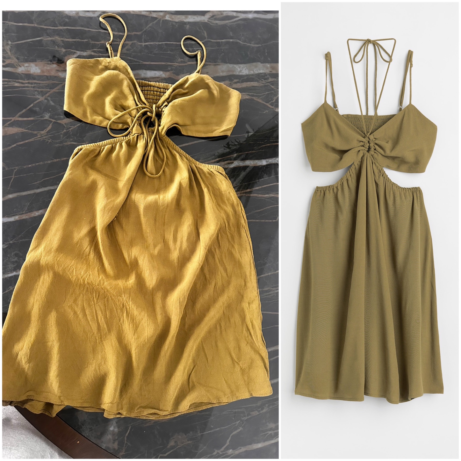Jolie petite robe H&M vert olive 