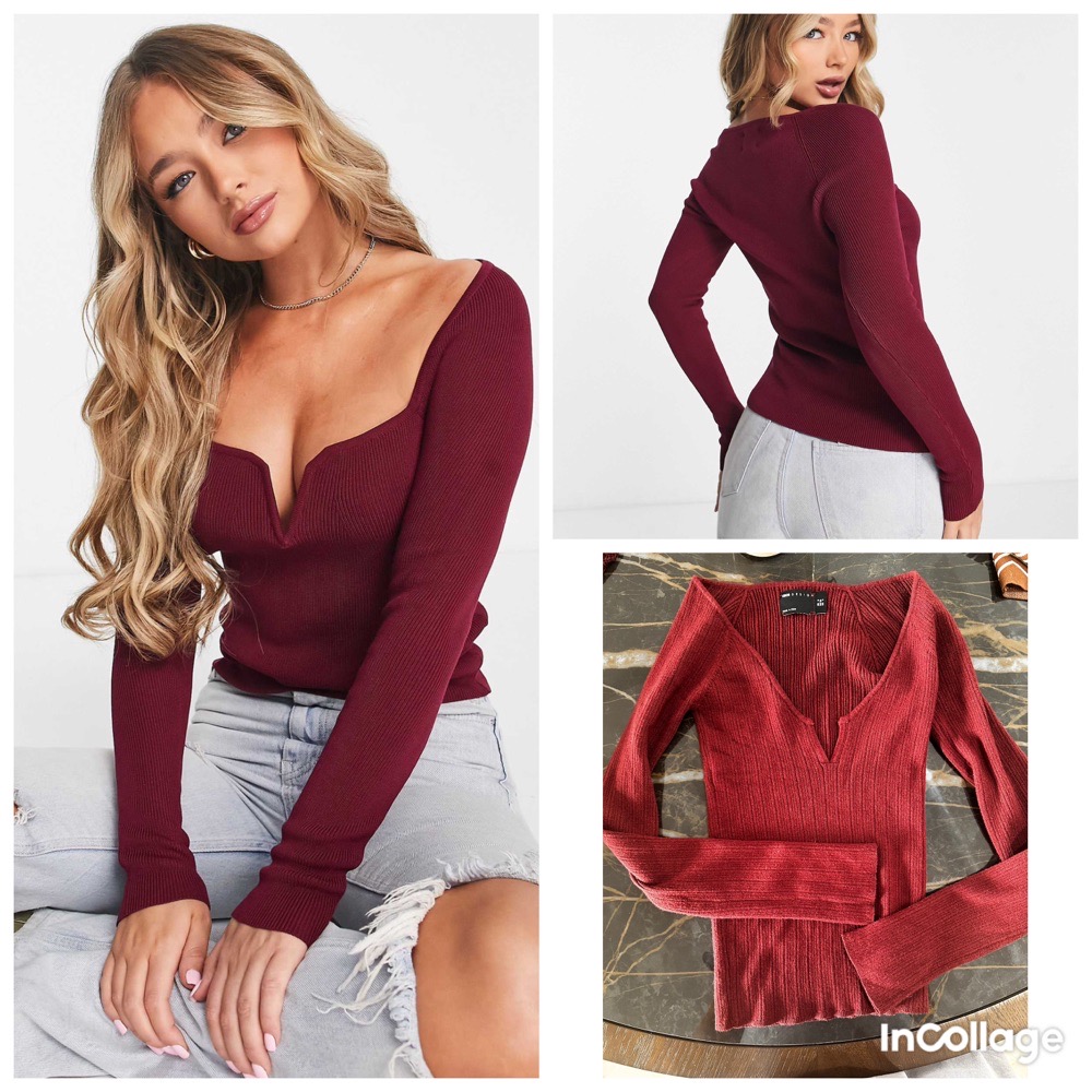 Pull burgundy asos 