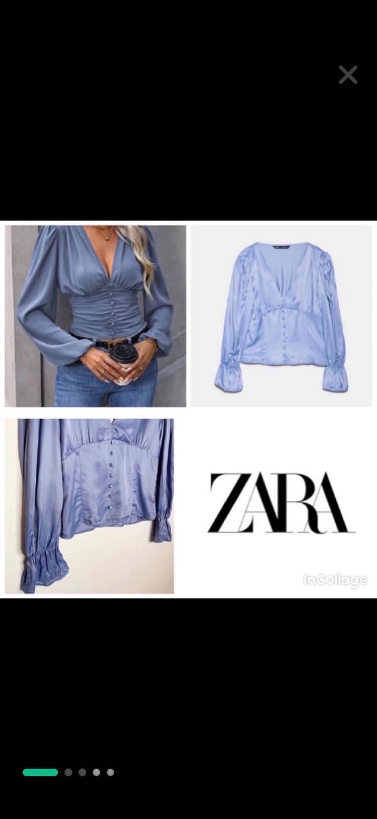 Chemise ZARA en satin 