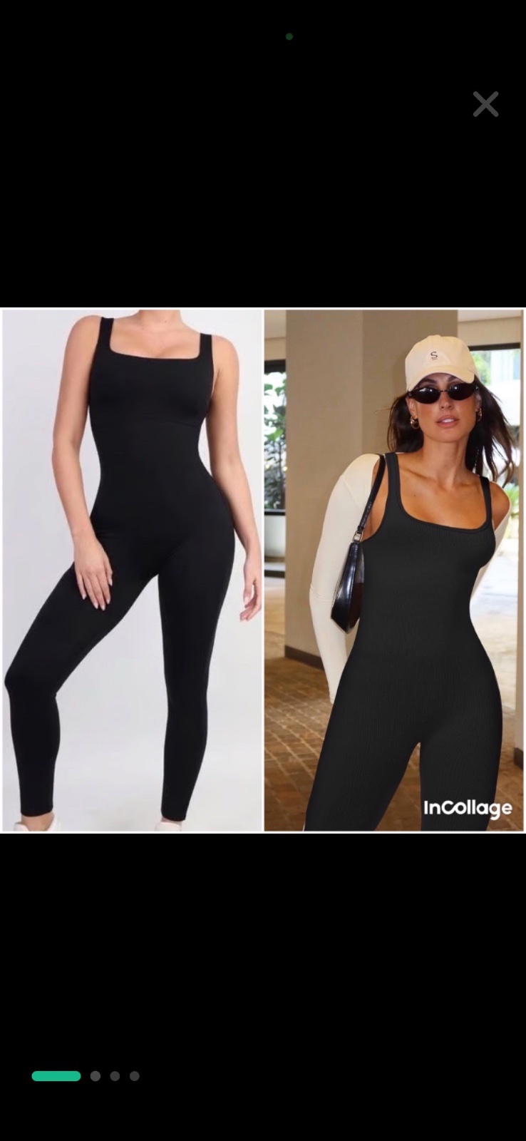 Jumpsuit a col carré pour gym pilates et yoga 