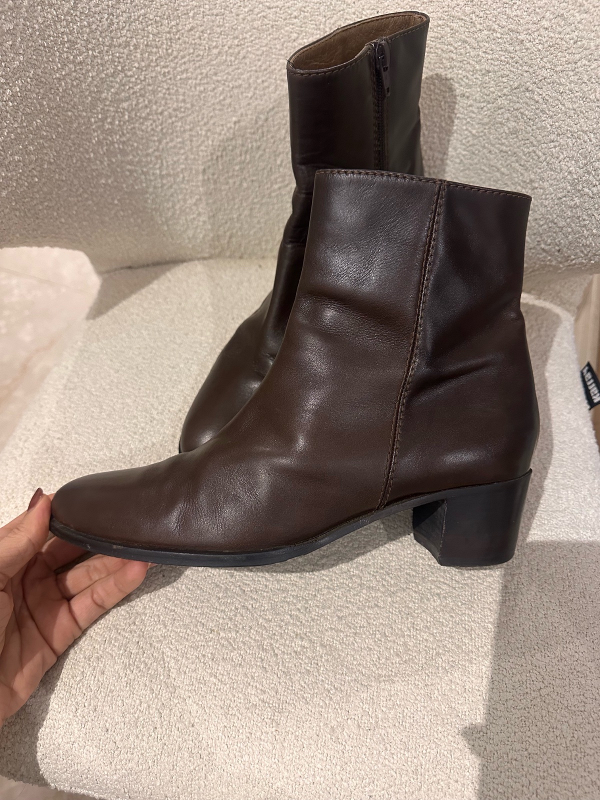 Des bottines en cuir veritable 