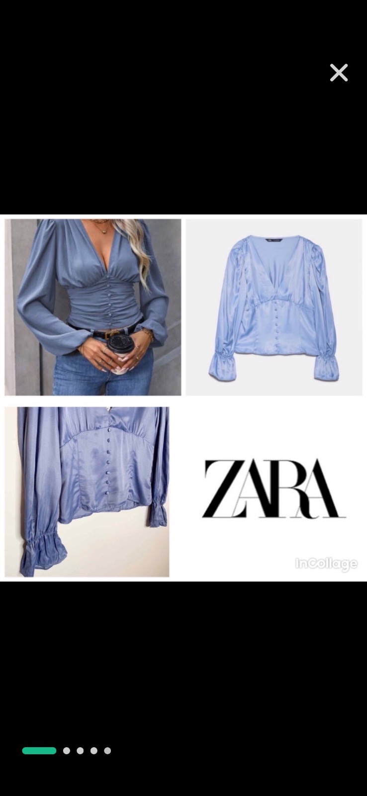 Chemise ZARA satinee 