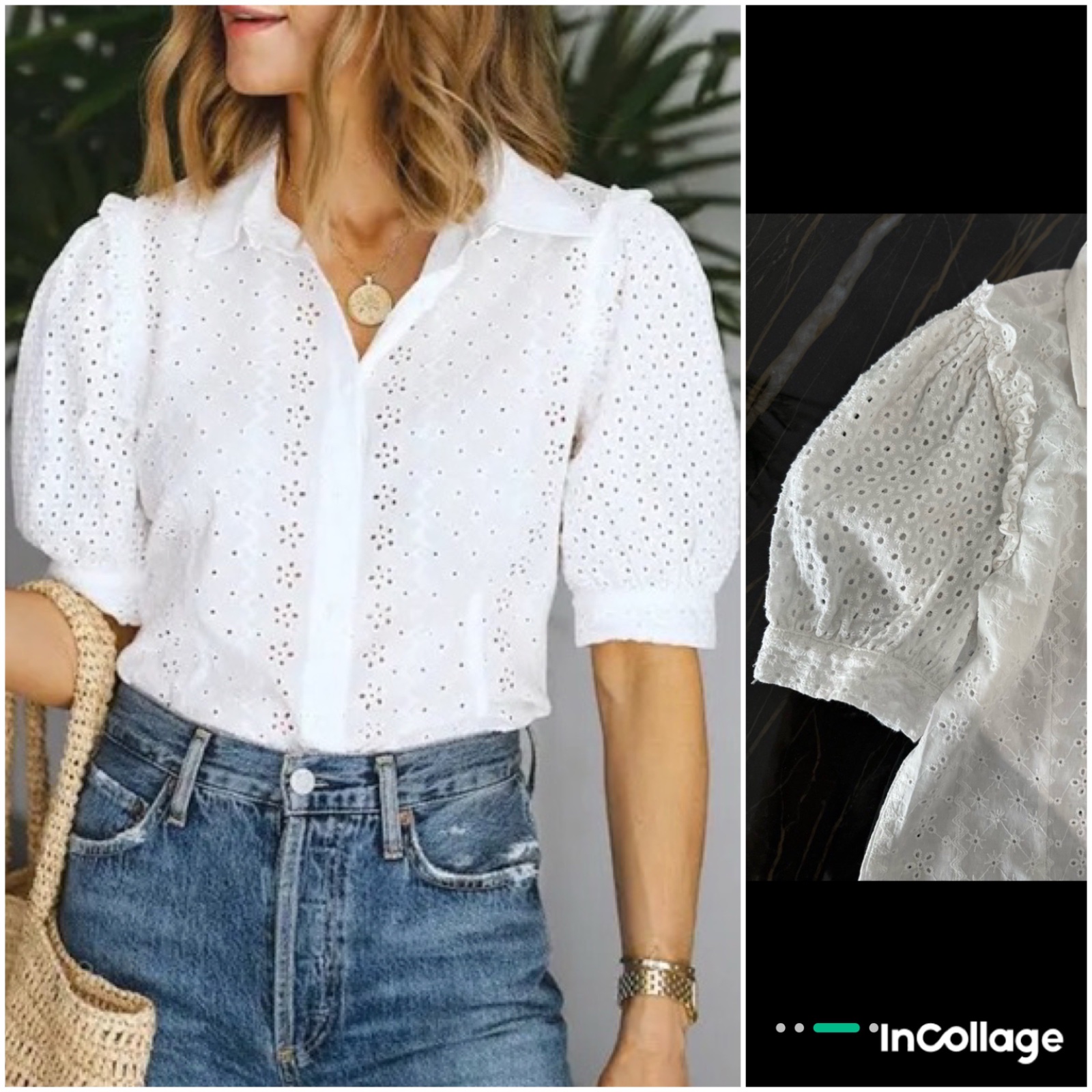 Petite chemise blanche en broderie anglaise!