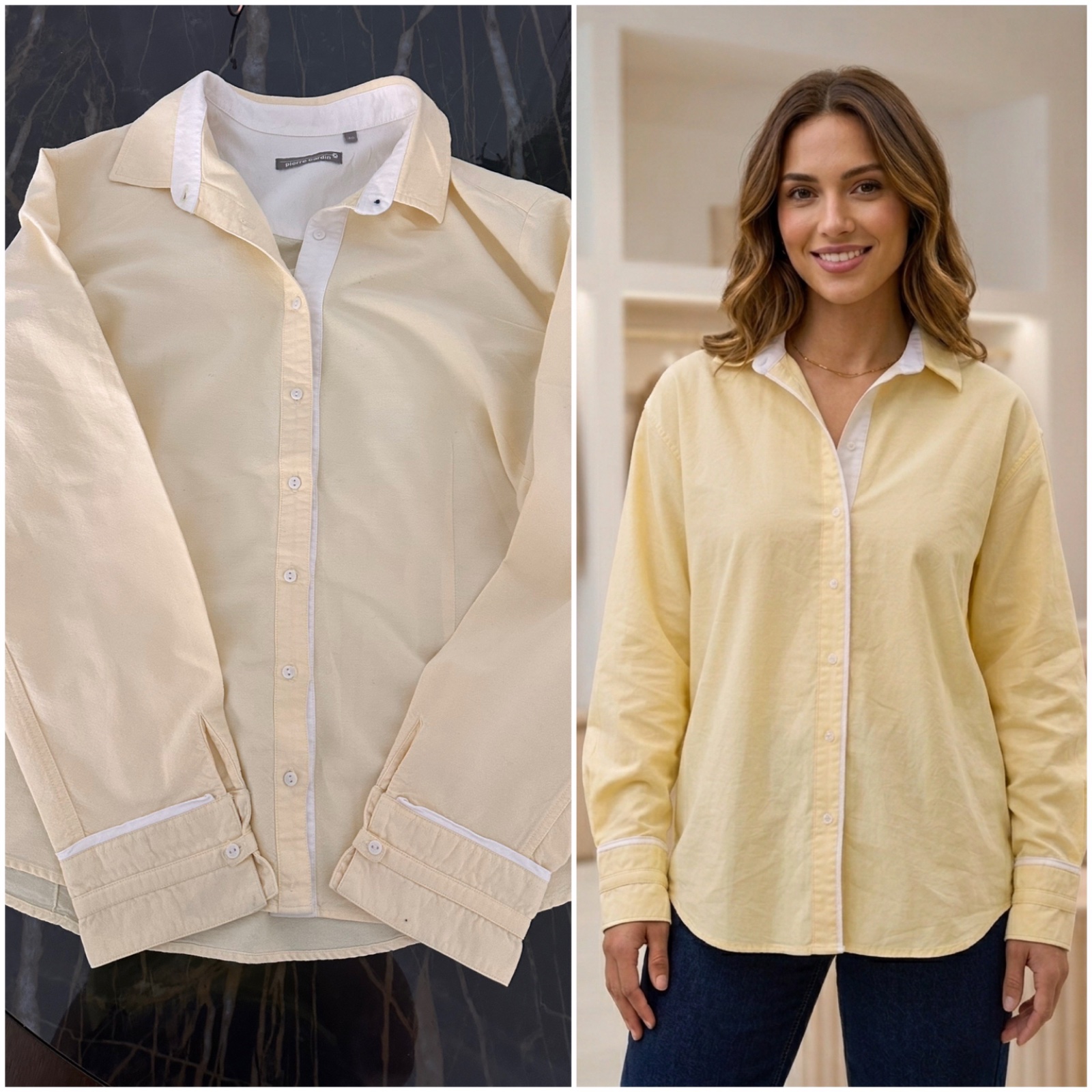 Chemise butter yellow PIERRE CARDIN 