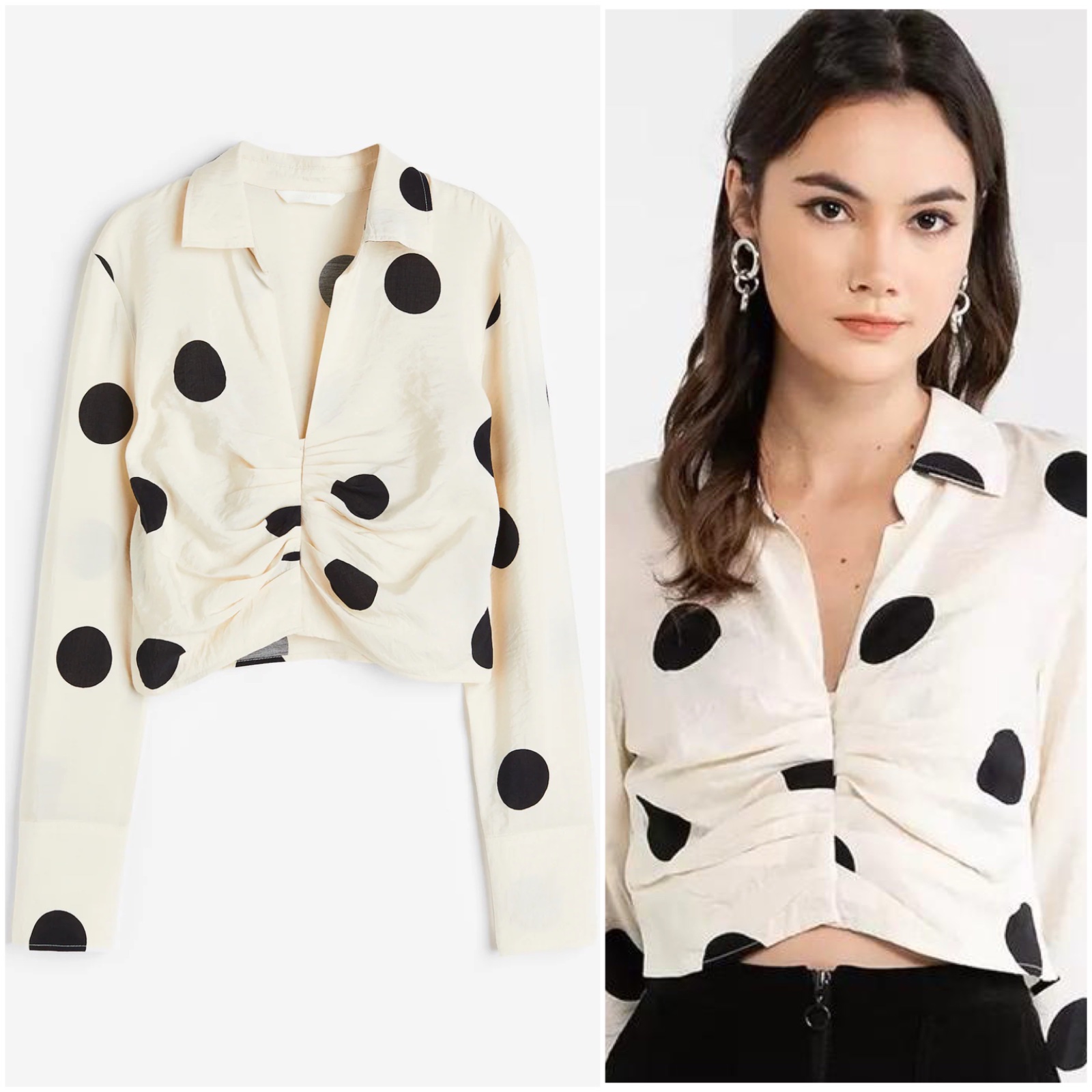 Petite chemise H&M polkadots 