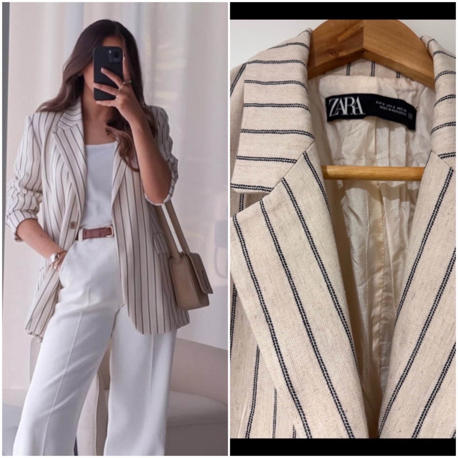 ZARA linen blend jacket blazer !
