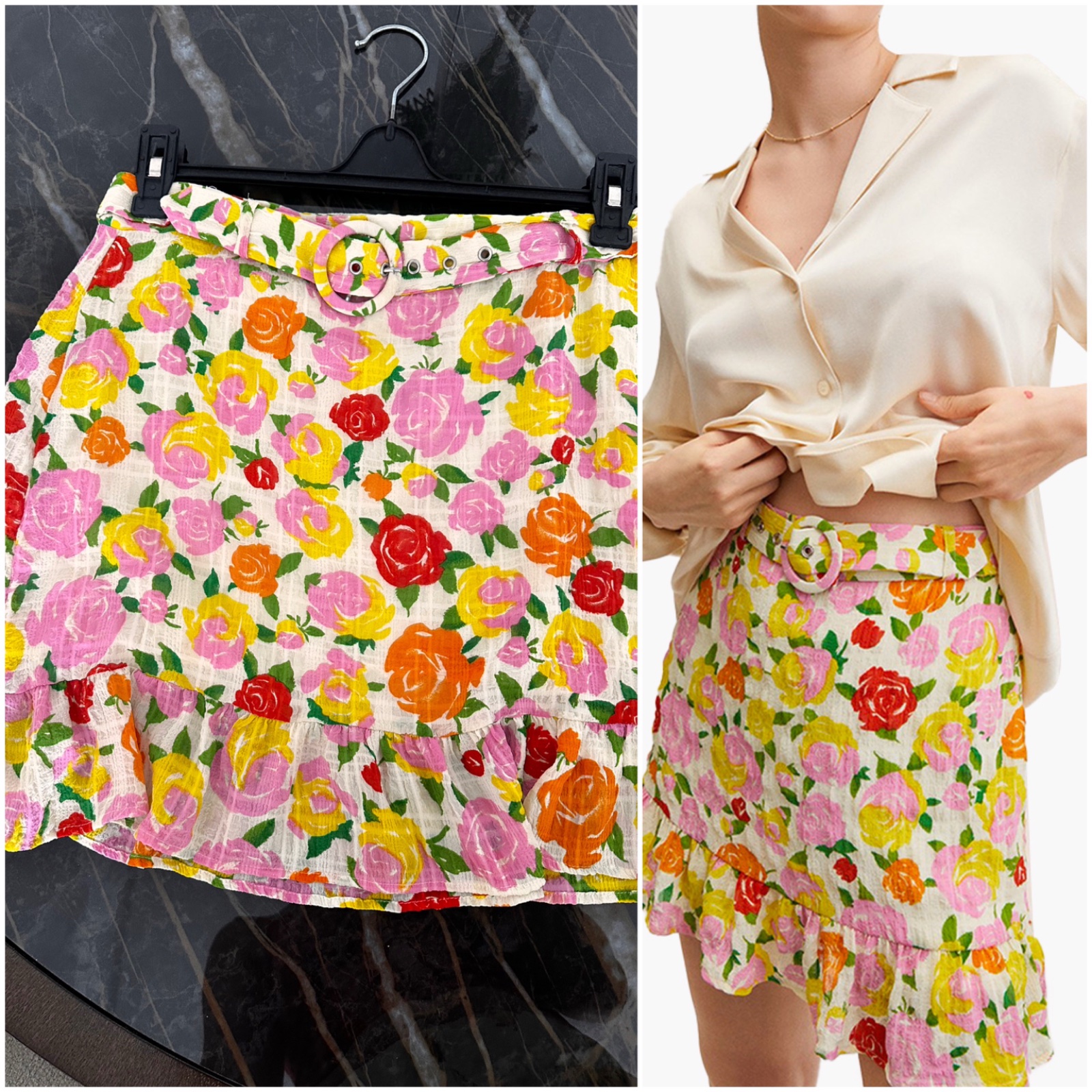 Magnifique petite jupe mango avec ceinture !!
