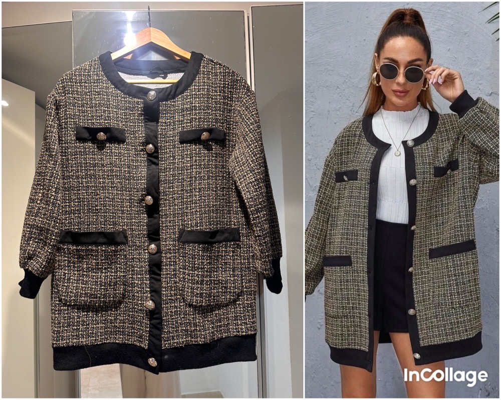 Cardigan avec boutonnage en doré