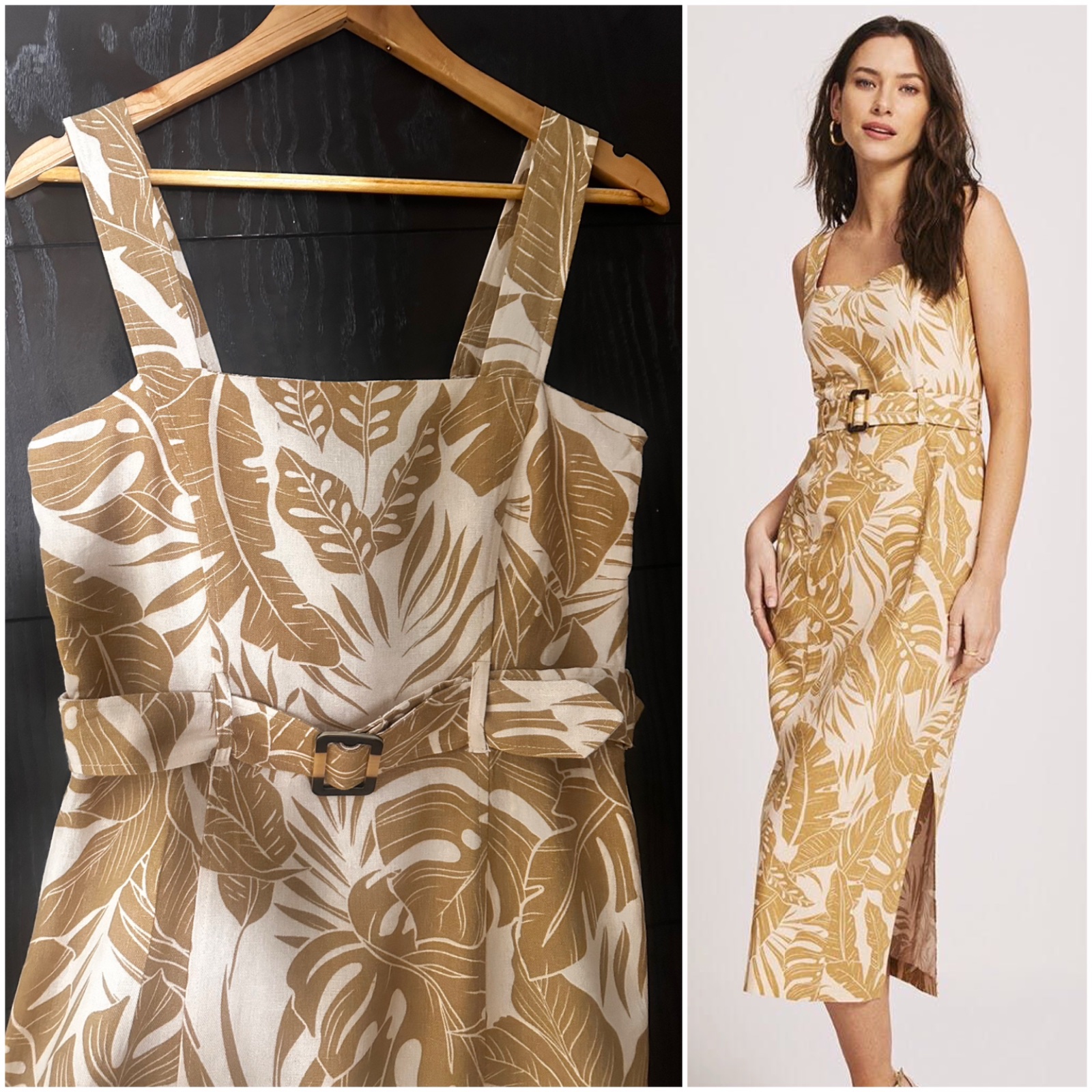 Robe midi avec fente 