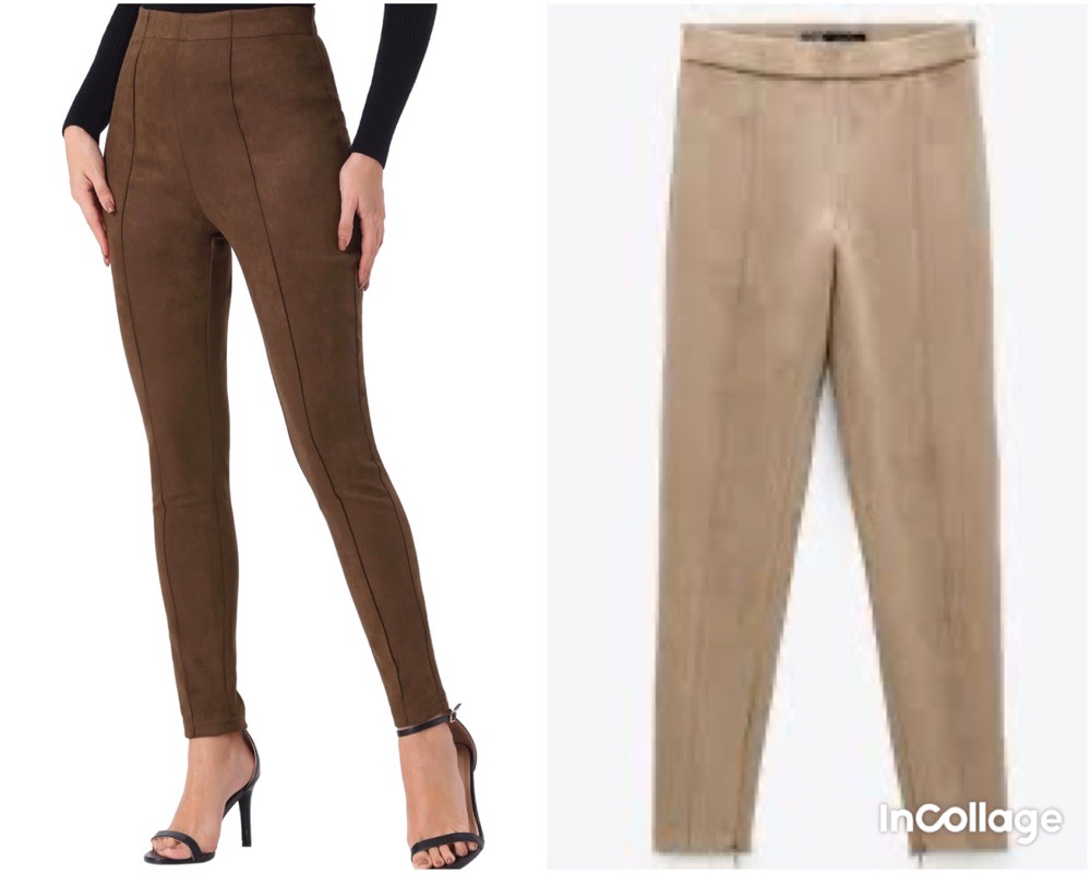 Legging en camel neuf en velours 