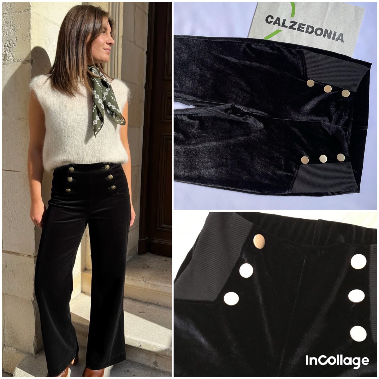 Legging CALZEDONIA flare fit en velours 