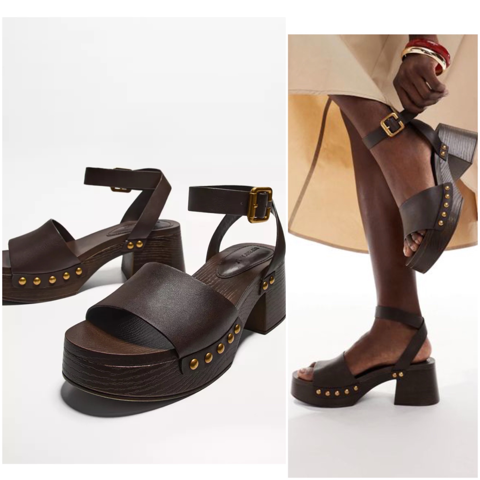 Des chaussures a talons bershka en marron! 