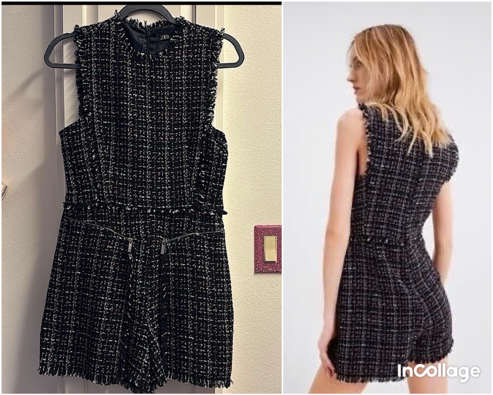 Combishort en tweed zara 