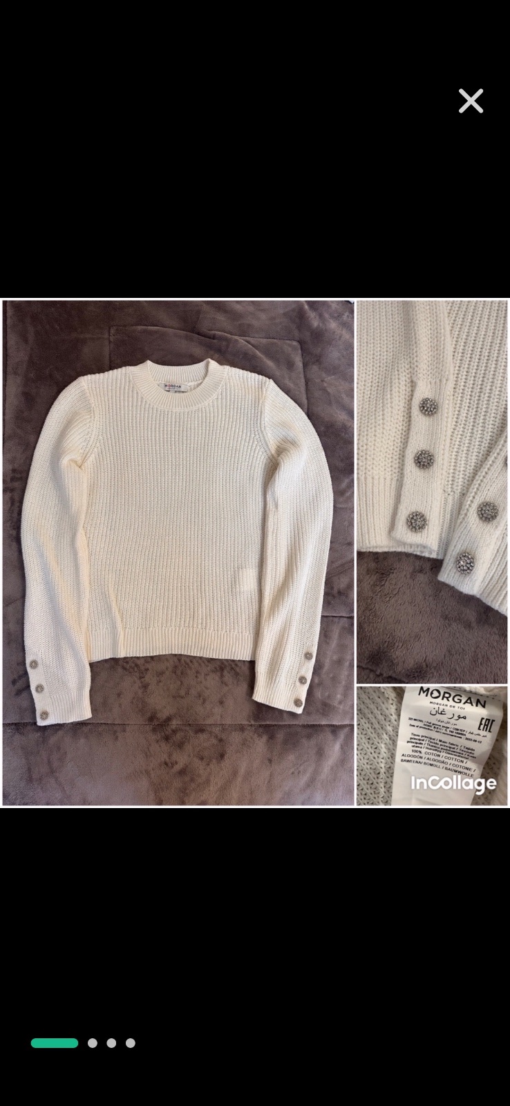 Haut MORGAN avec strass 100% en cotton 