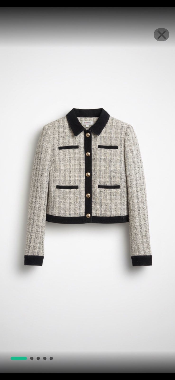 Veste en tweed Morgan avec des boutons en doré