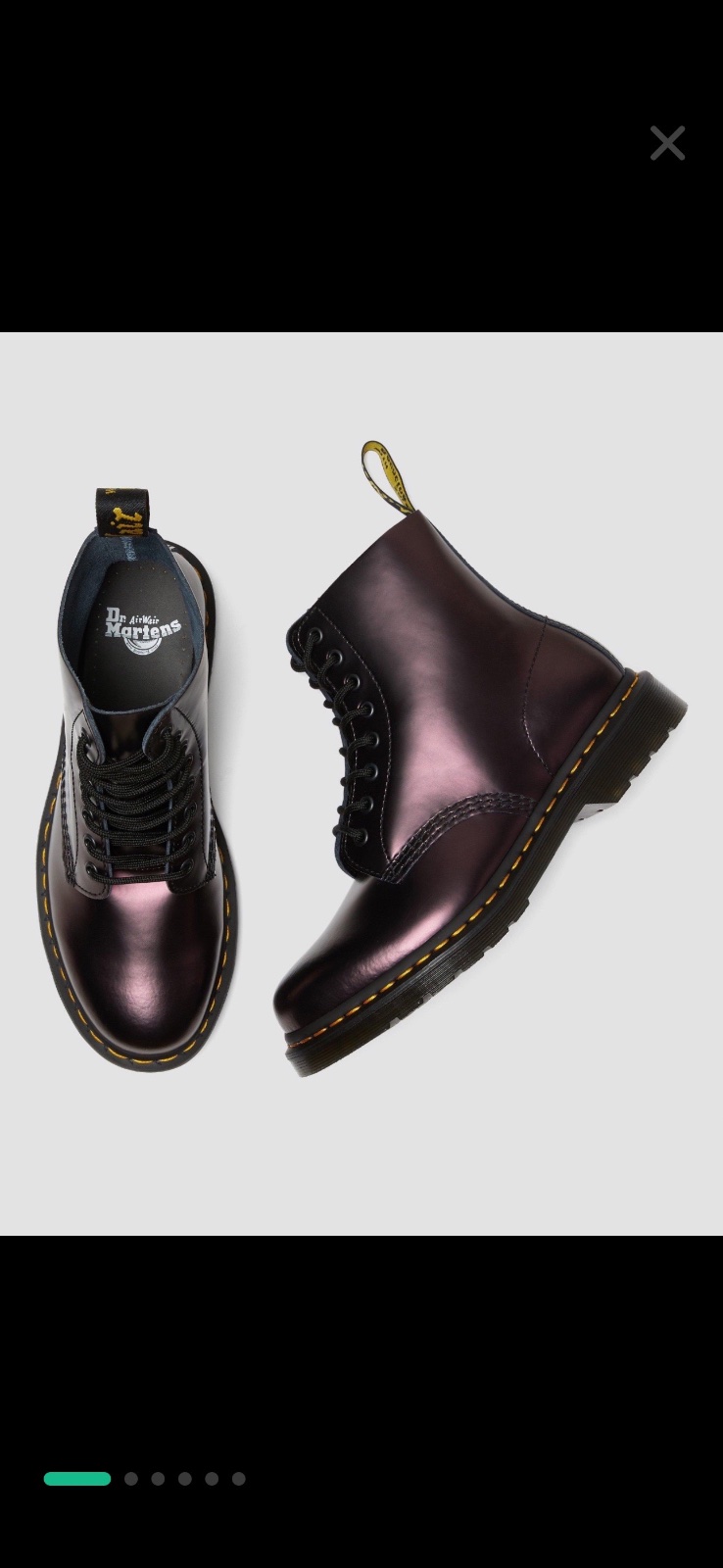 Dr. Martens 1460 PASCAL Purple !Metallic Leather