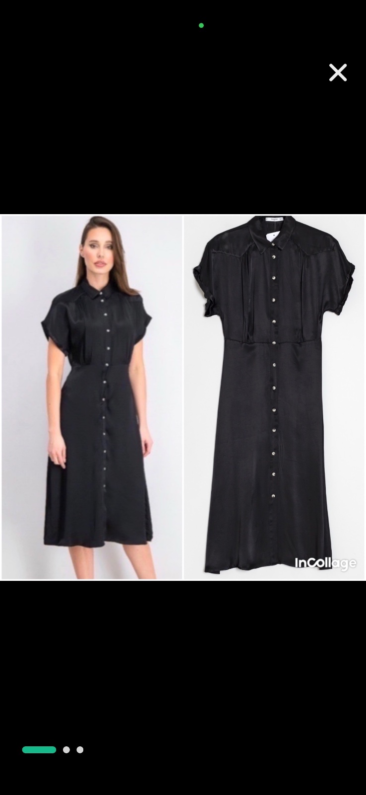Robe midi satinée mango !!