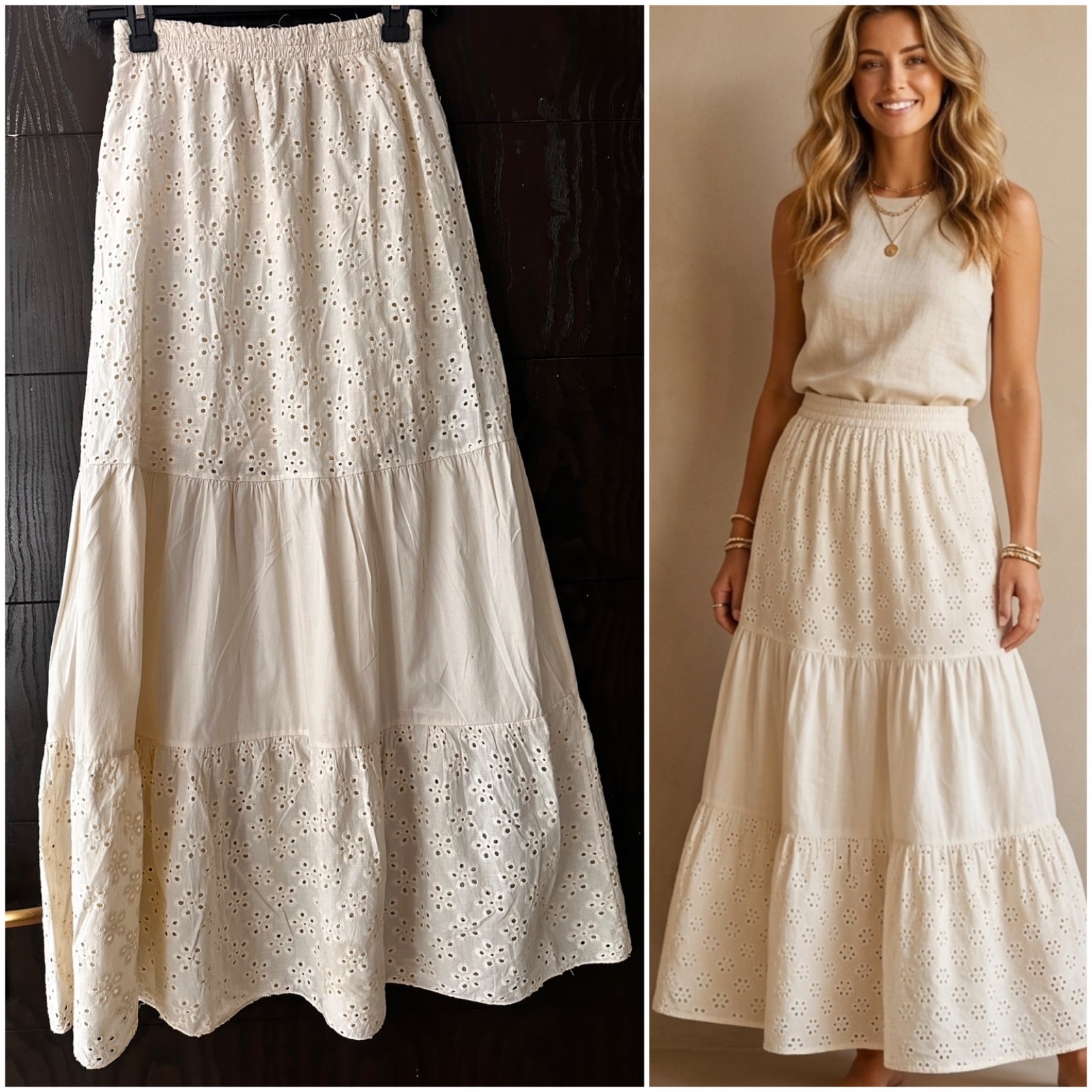 Jupe a broderie anglaise !!
