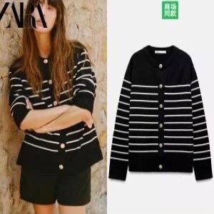 Cardigan ZARA avec boutonnage en doré
