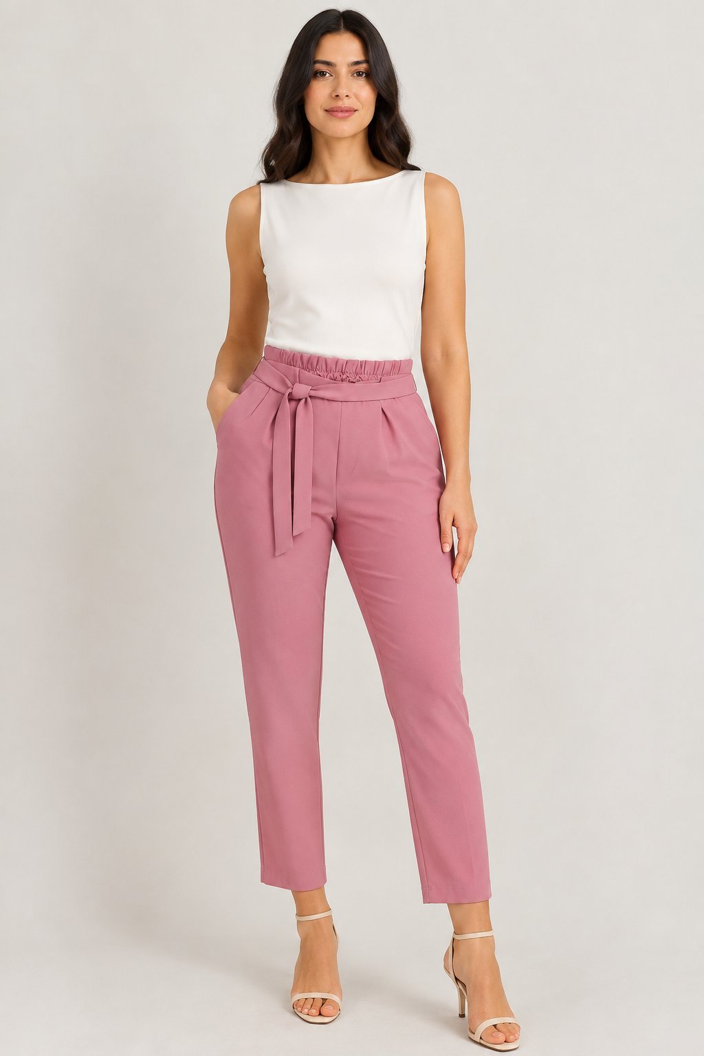 Pantalon taille haute 