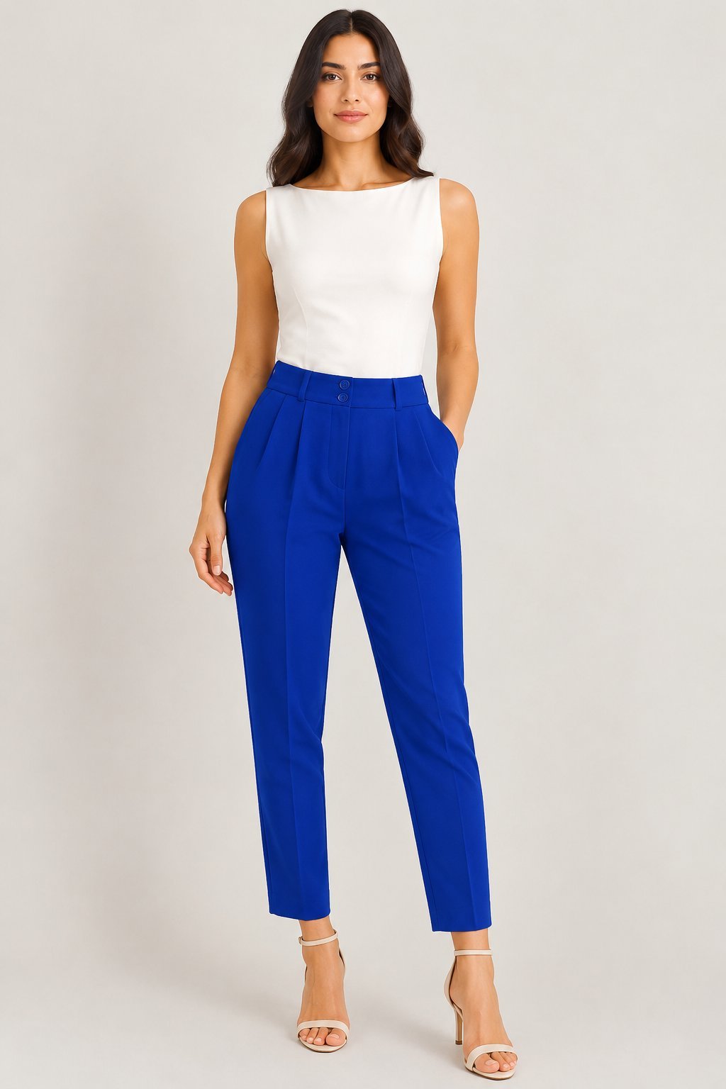 Pantalon taille haute 