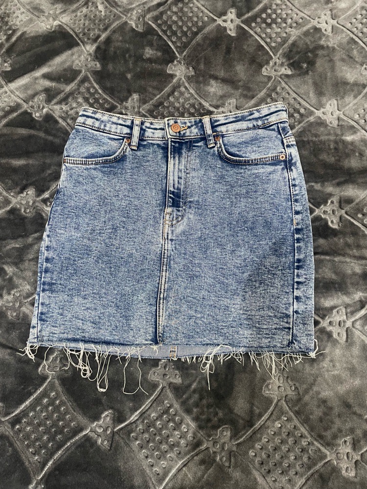 jupe jean taille haute