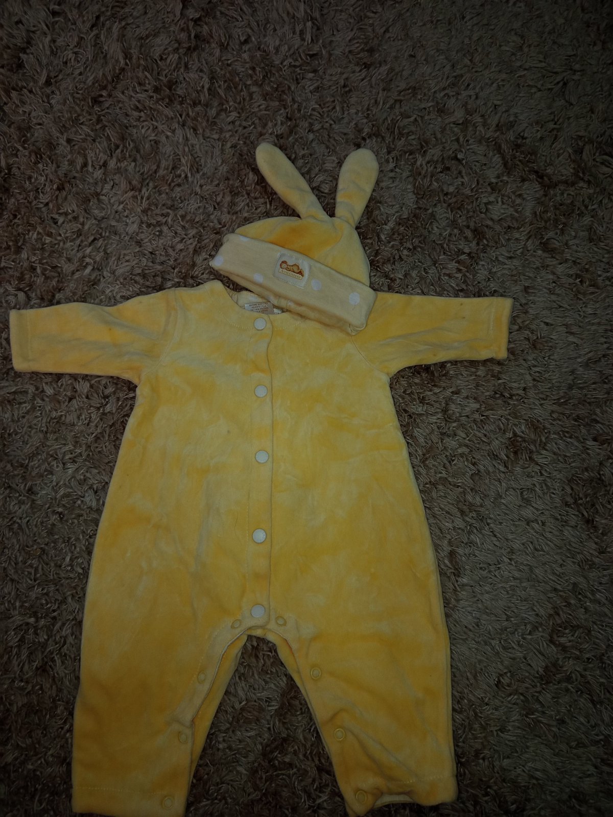Ensemble bébé Anne Geddes 3-6 mois 🐰💛 – Grenouillère + Bonnet