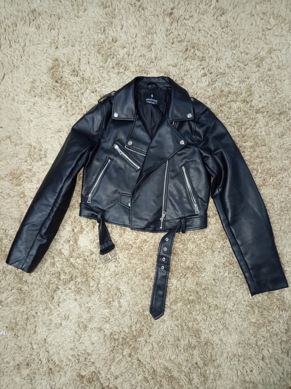 🖤 Veste biker noire Stradivarius – Style tendance