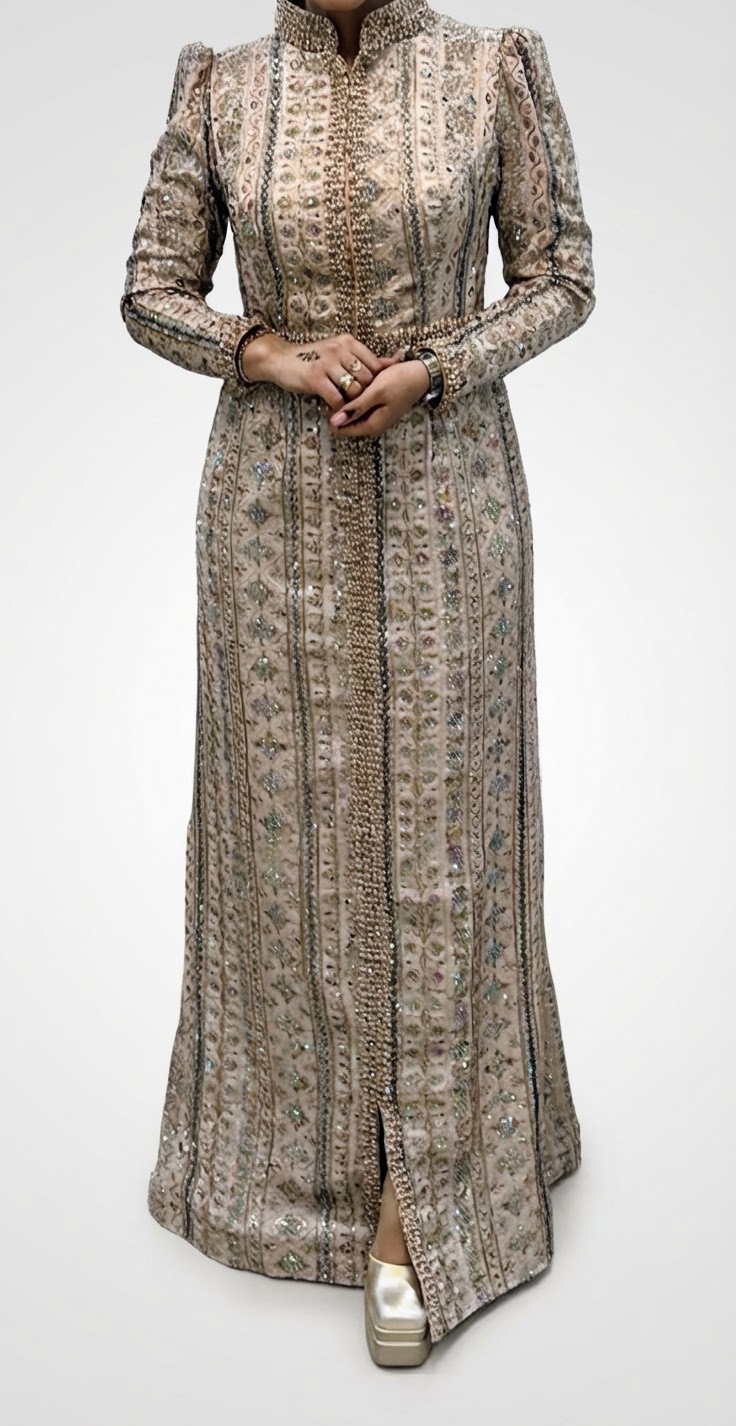 Caftan robe brodé élégant