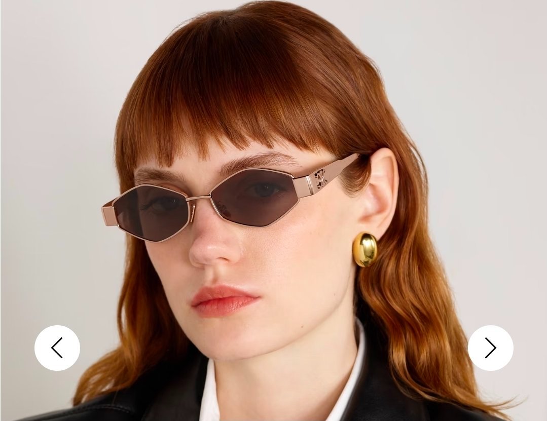 Lunettes hexagone metal dorè