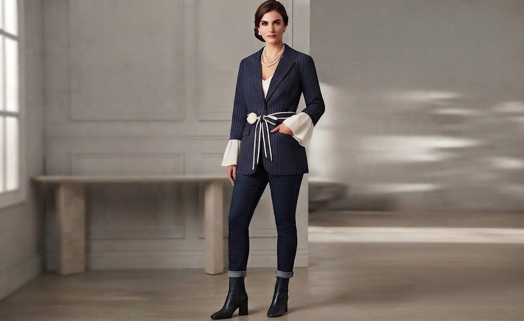 Blazer bleu nuit stylé 