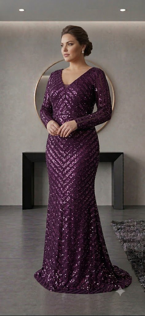 Robe mauve en sequin taille 46