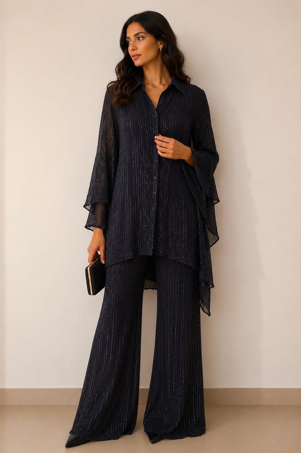 Ensemble soirée bleu nuit