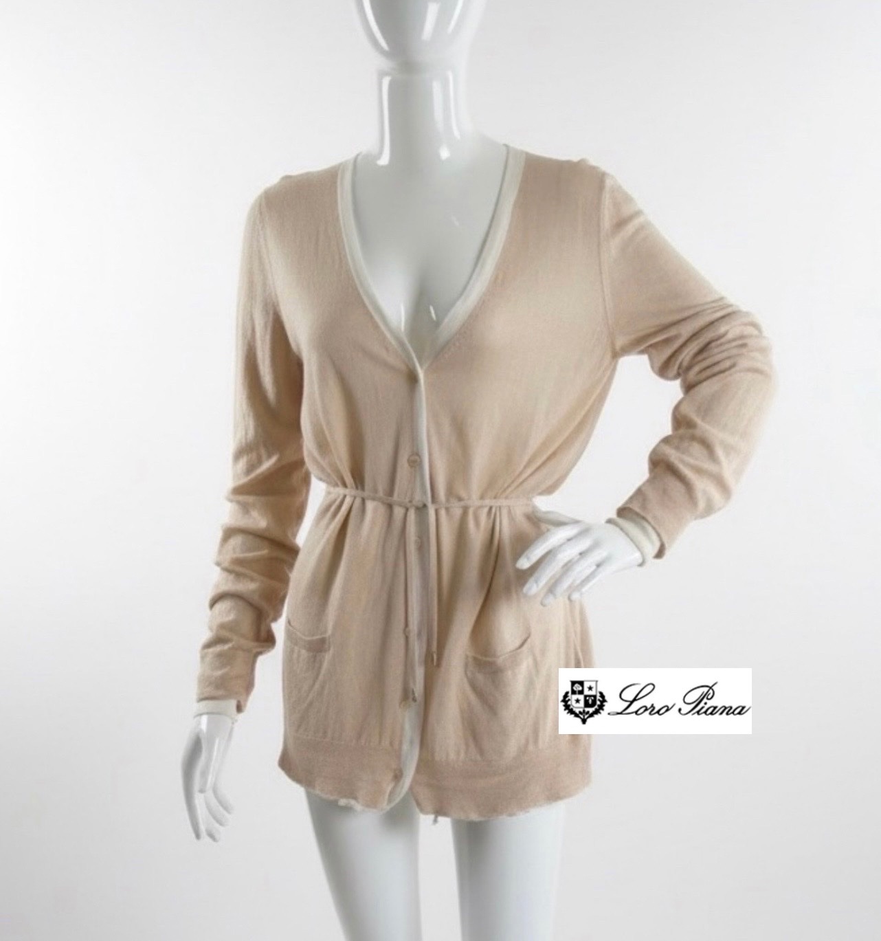 Gilet en lin et soie LORO PIANA