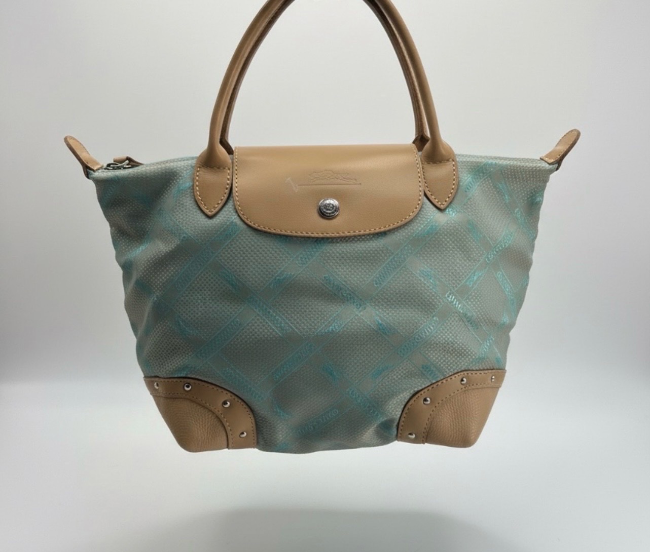 Sac longchamp pliage tissu monogrammé