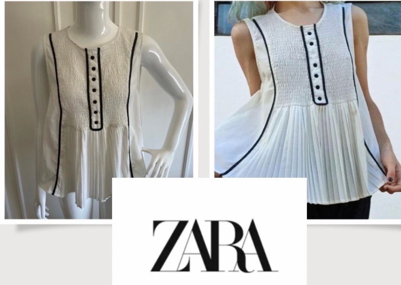 Haut plissé zara