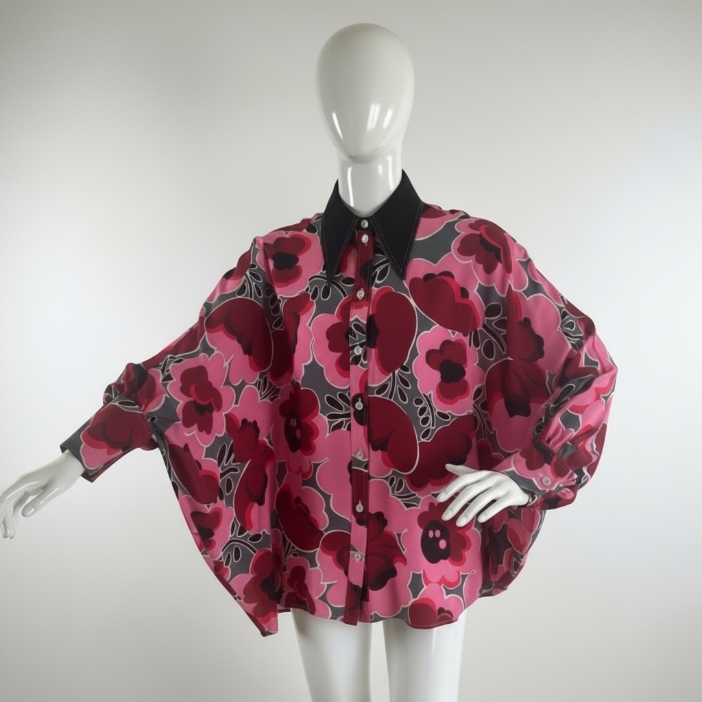 Chemise imprimé floral 100% soie GUCCI 