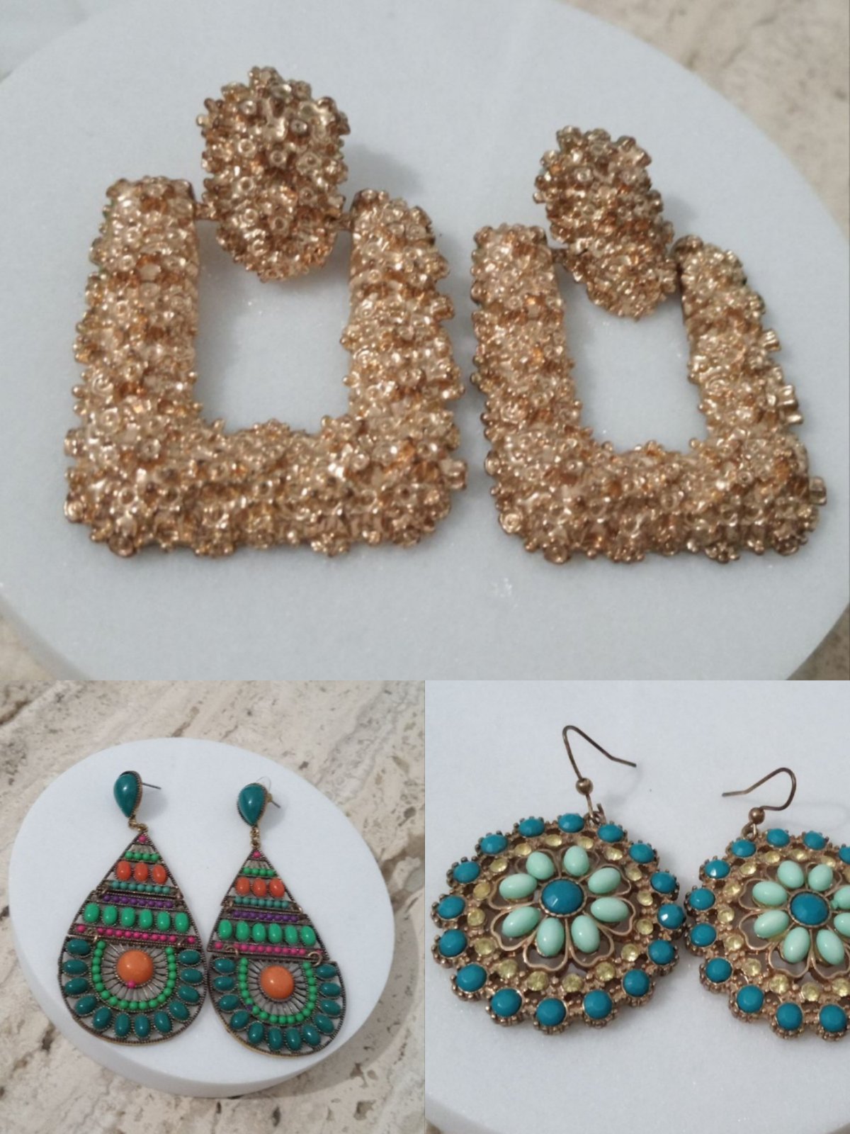 Lot 3 Boucles d'oreilles 