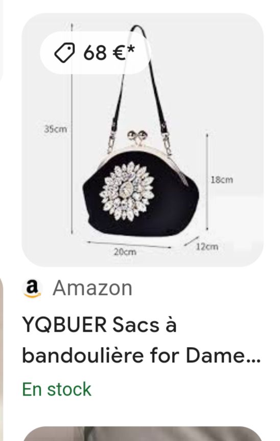 Sac du Soir en velour Noir