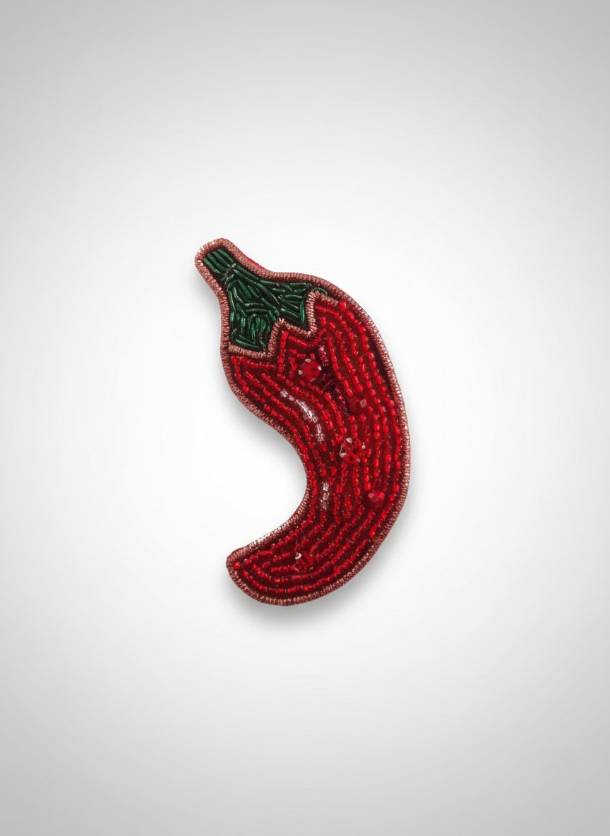 Broche piment rouge 