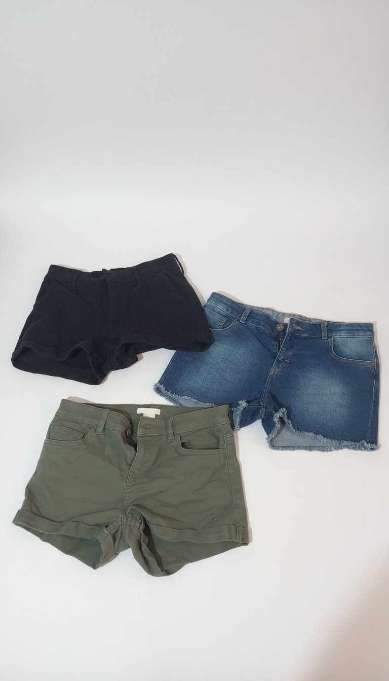 Lot de 4 shorts pour fillette les tailles entre 32/ 34 et 12 ans