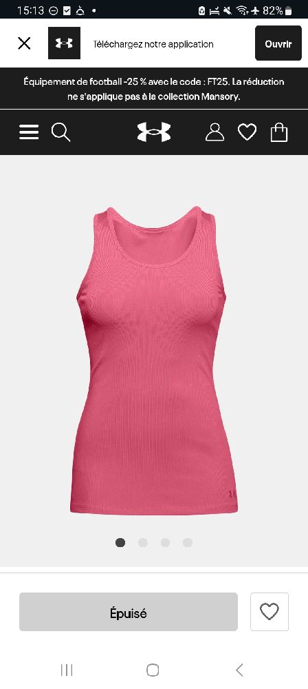 Débardeur femme Under Armour rose