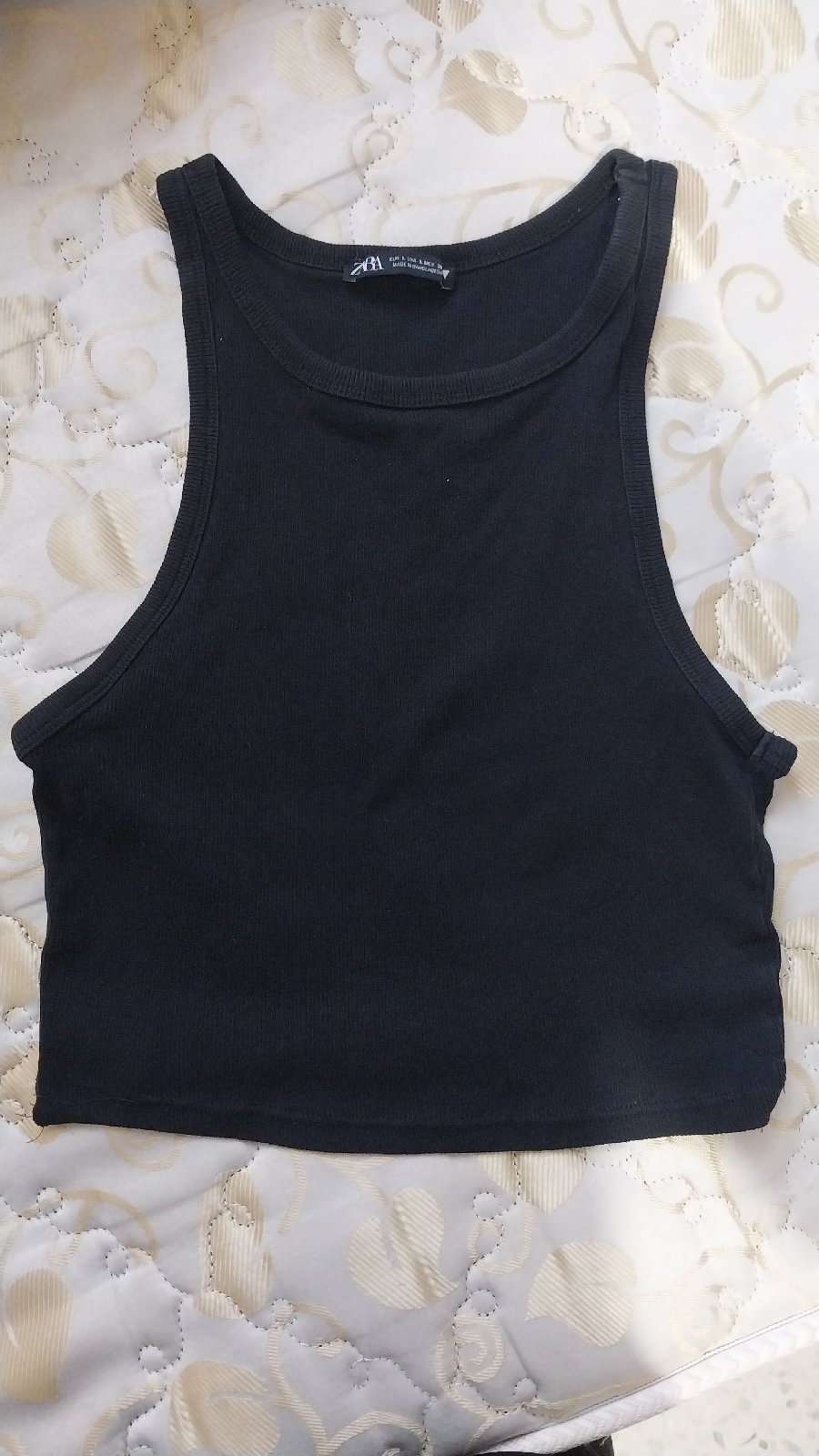Crop top zara noir taille L/40